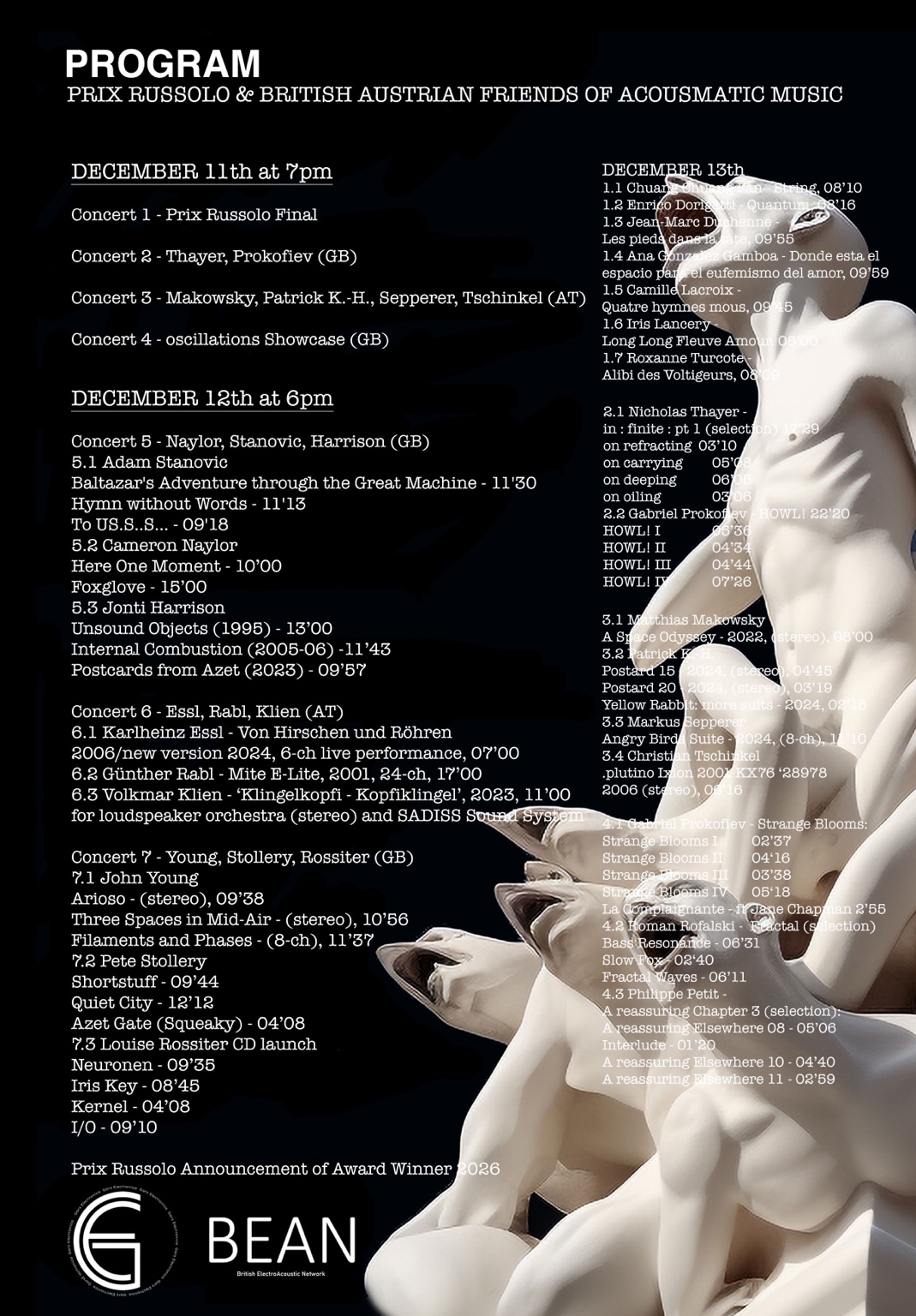 Prix Russolo program poster